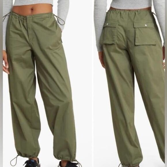 NWT Olive green parachute balloon pants - Picture 1 of 4